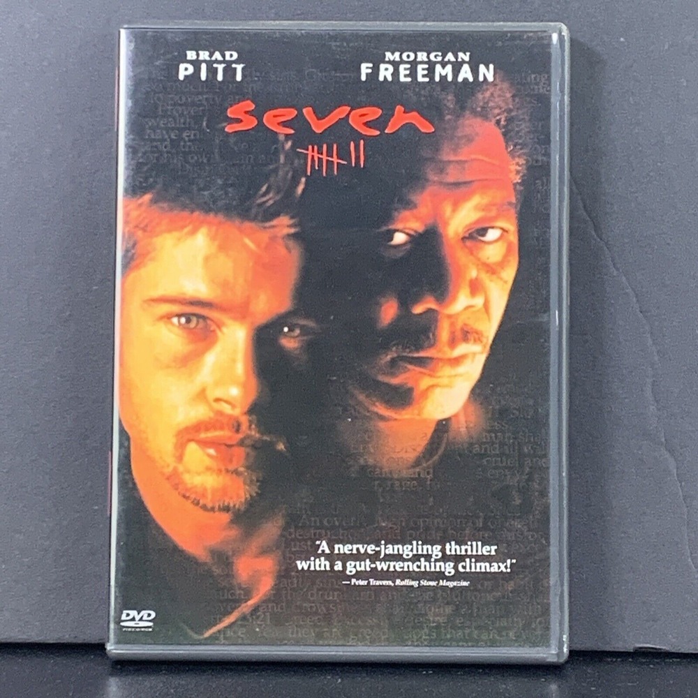 Seven (DVD, 1995) Brad Pitt, Morgan Freeman and Gwyneth Paltrow